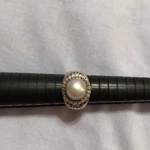 Sterling Silver and pearl ring
